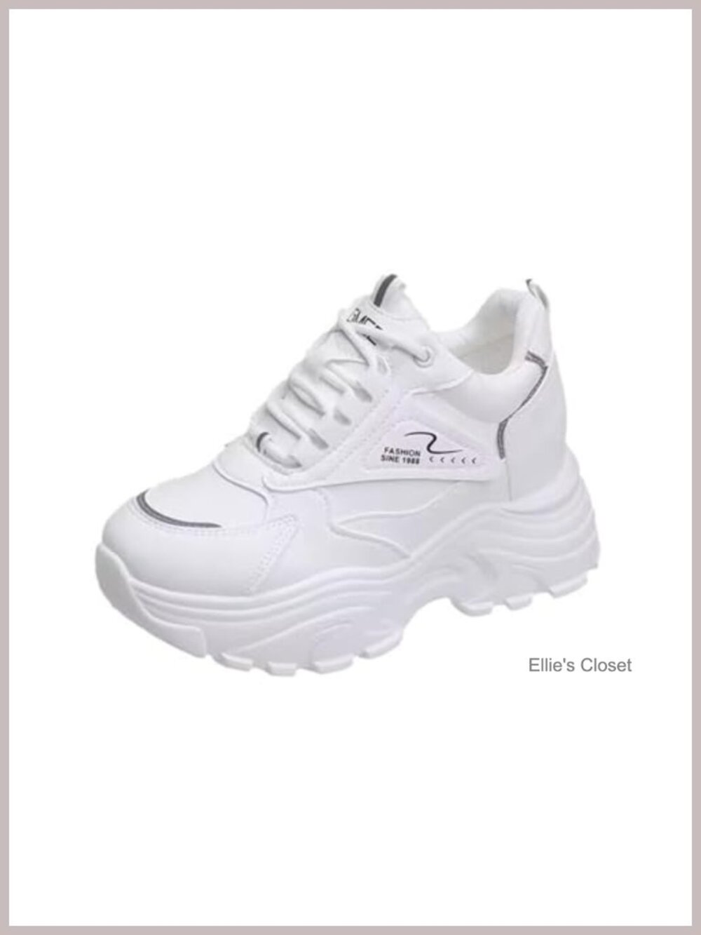 Y2K Chunky Platform Sneakers Women Classic White Tennis Shoes Comfort Casual